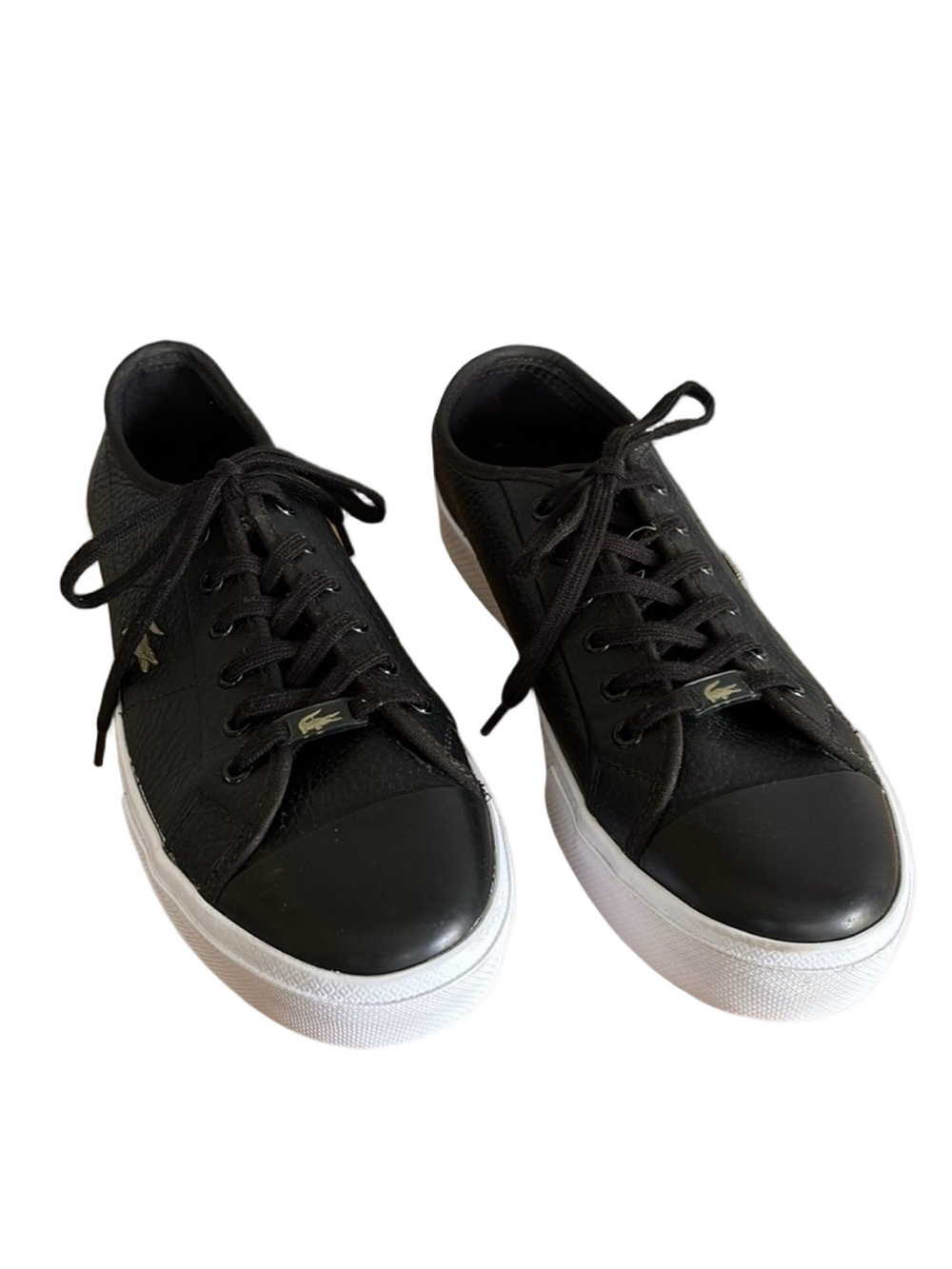 Lacoste Black Leather Sneakers Women’s Clean Girl Minimalist Streetwear